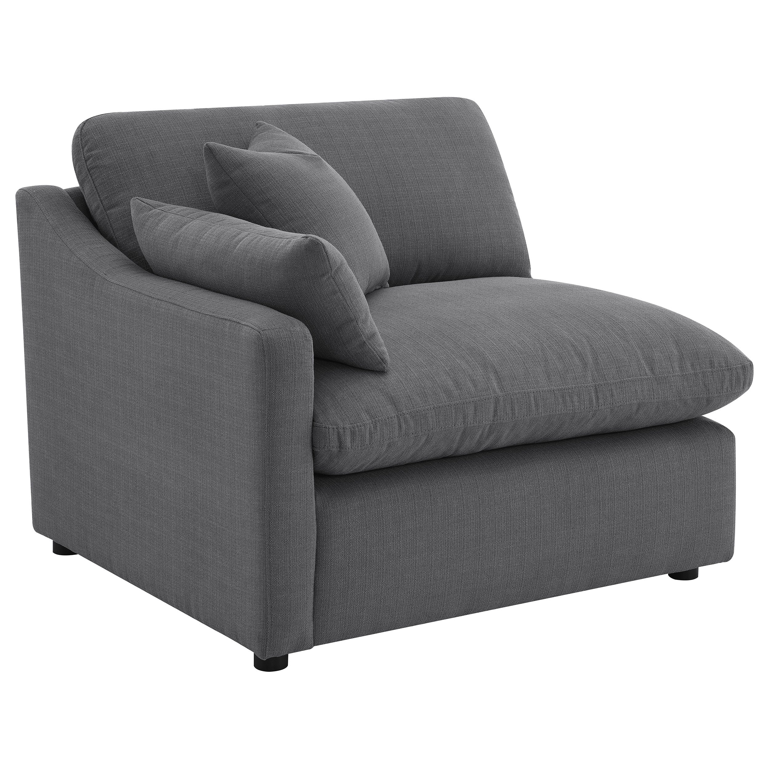 Hobson Upholstered LAF Chair Charcoal-