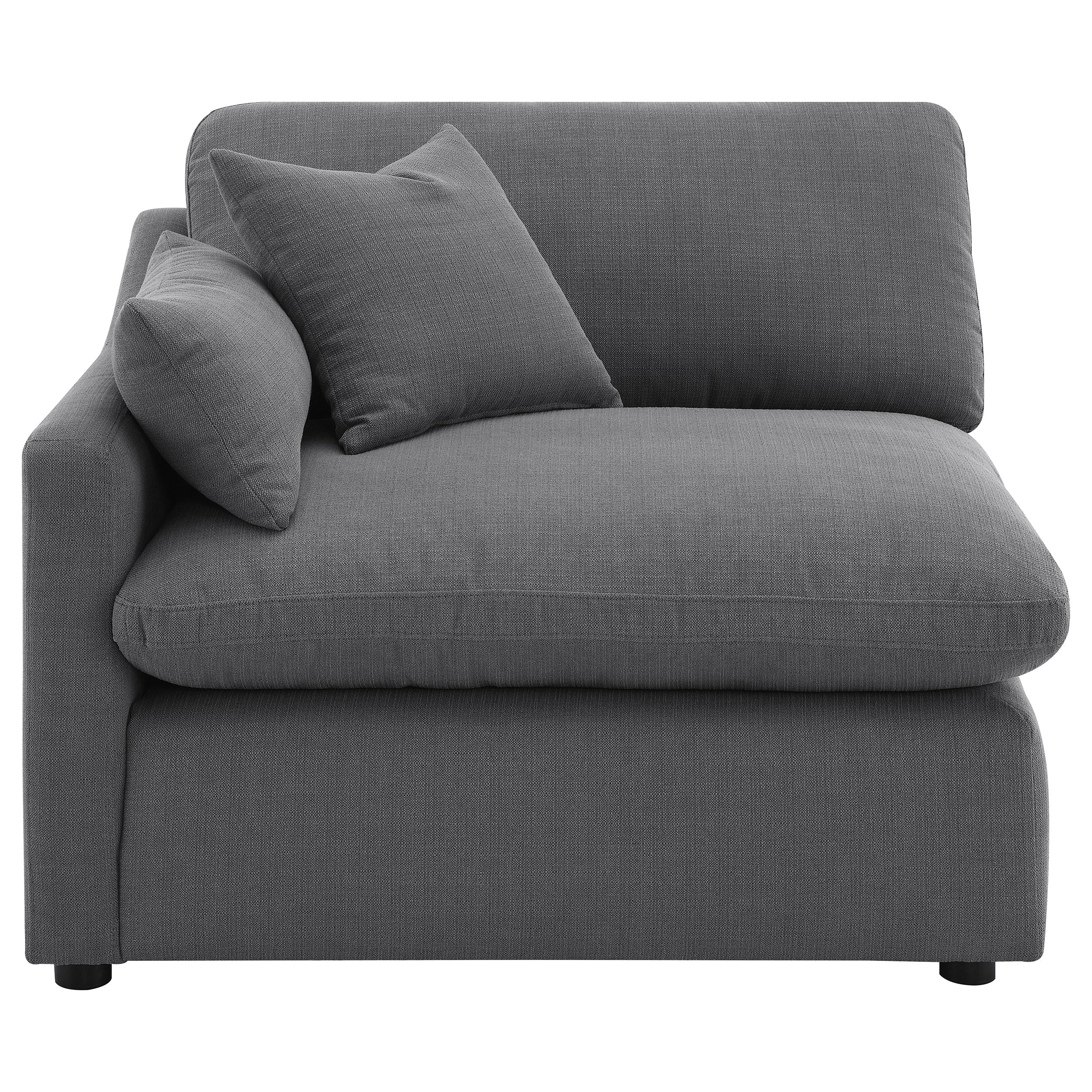 Hobson Upholstered LAF Chair Charcoal-