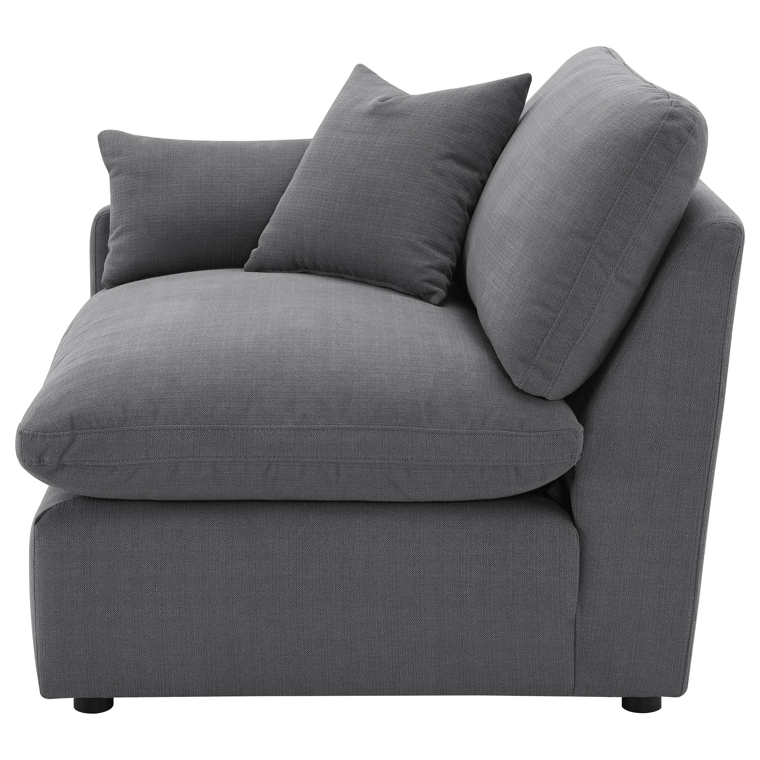 Hobson Upholstered LAF Chair Charcoal-