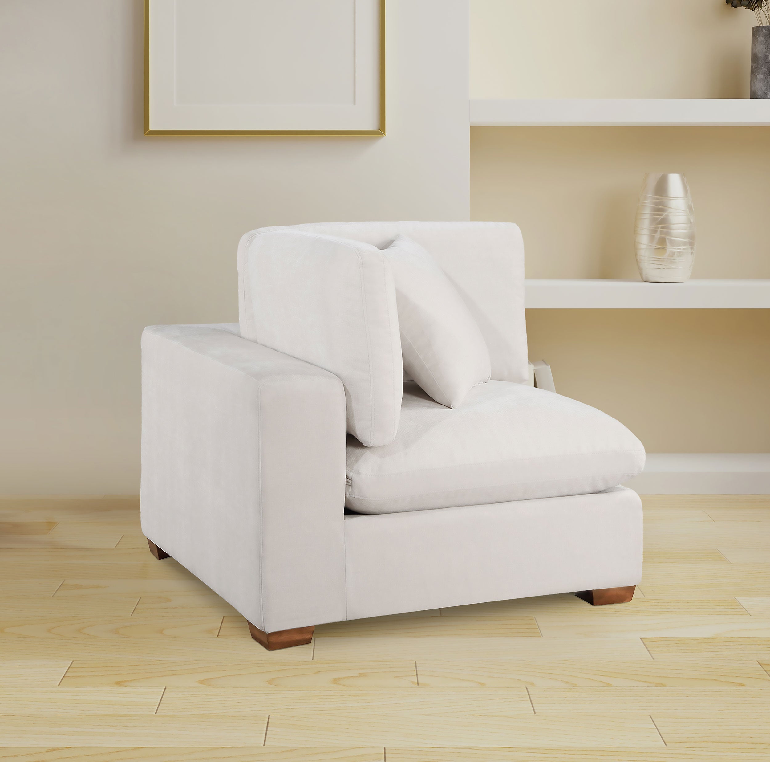 Lakeview Upholstered Corner Chair Ivory-