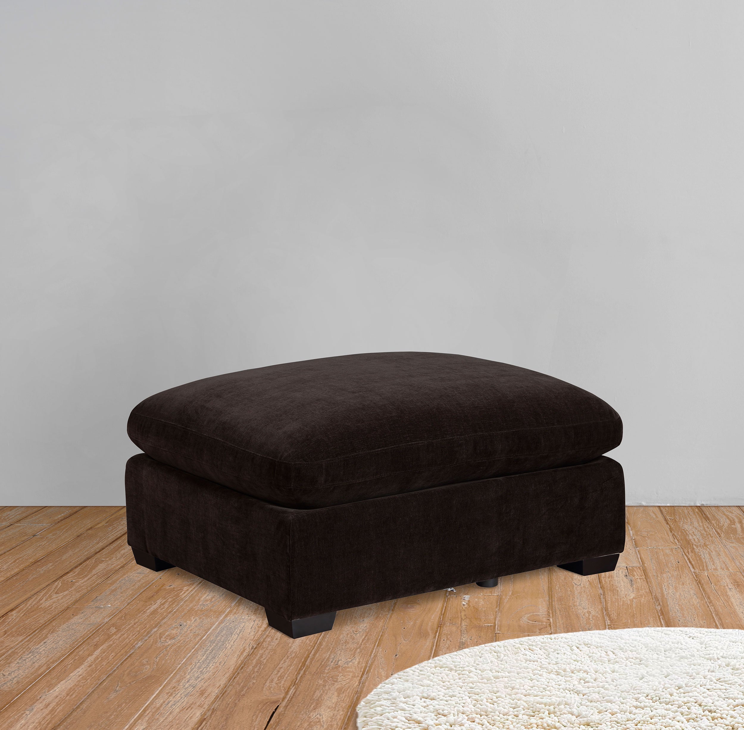 Lakeview Rectangular Upholstered Ottoman Dark Chocolate-