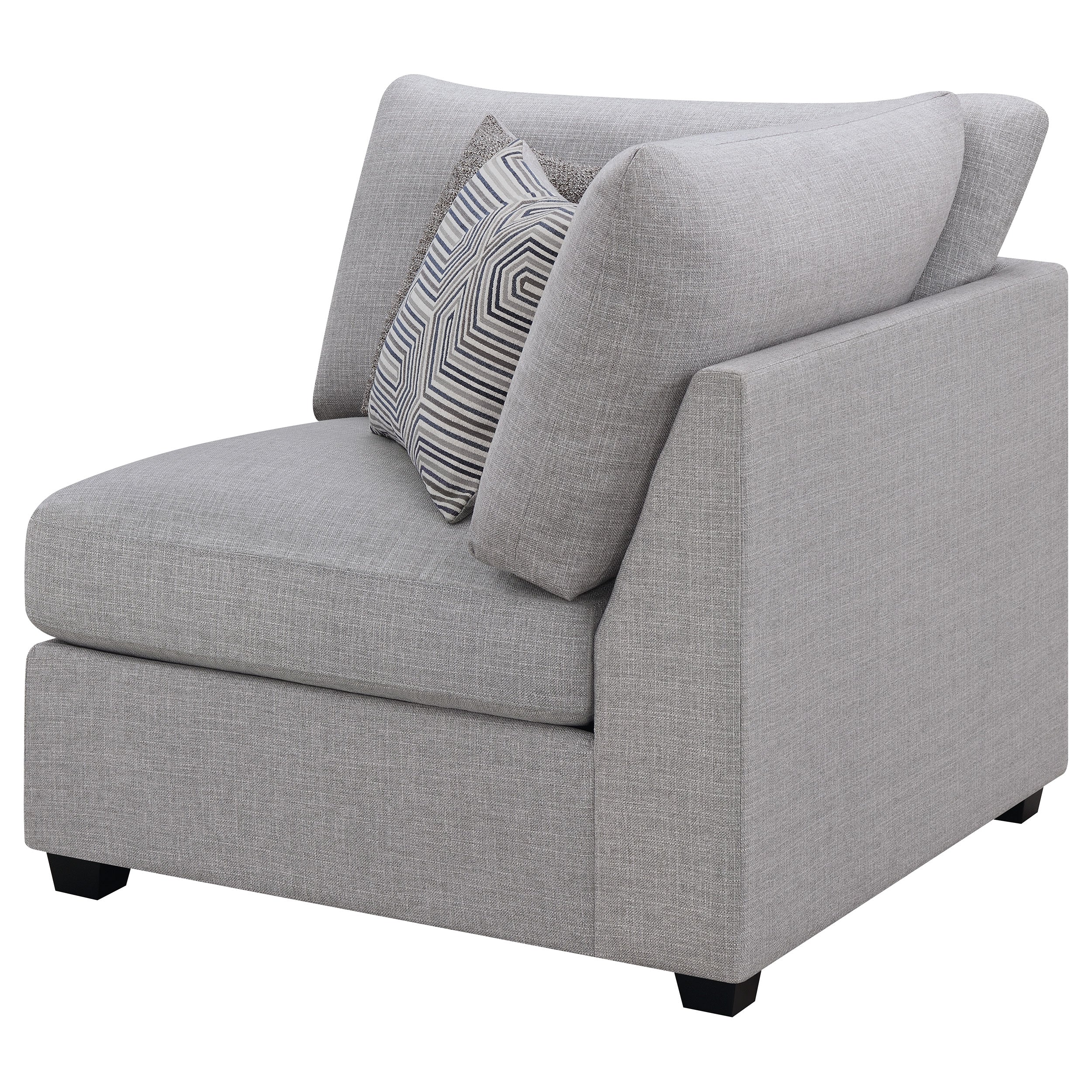 Cambria Upholstered Corner Grey-CoasterElevations