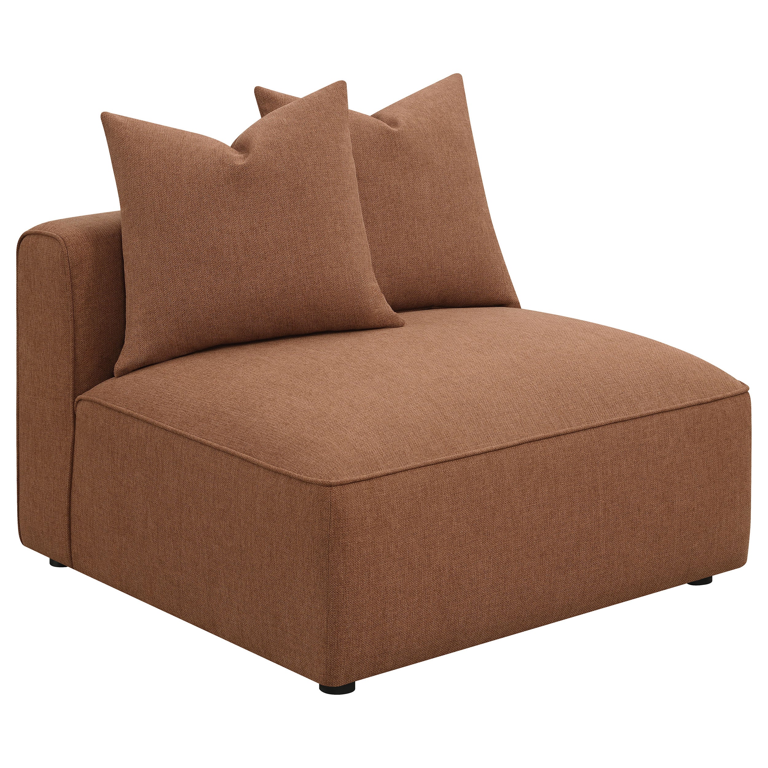Jennifer Upholstered Armless Chair Terracotta-CoasterElevations