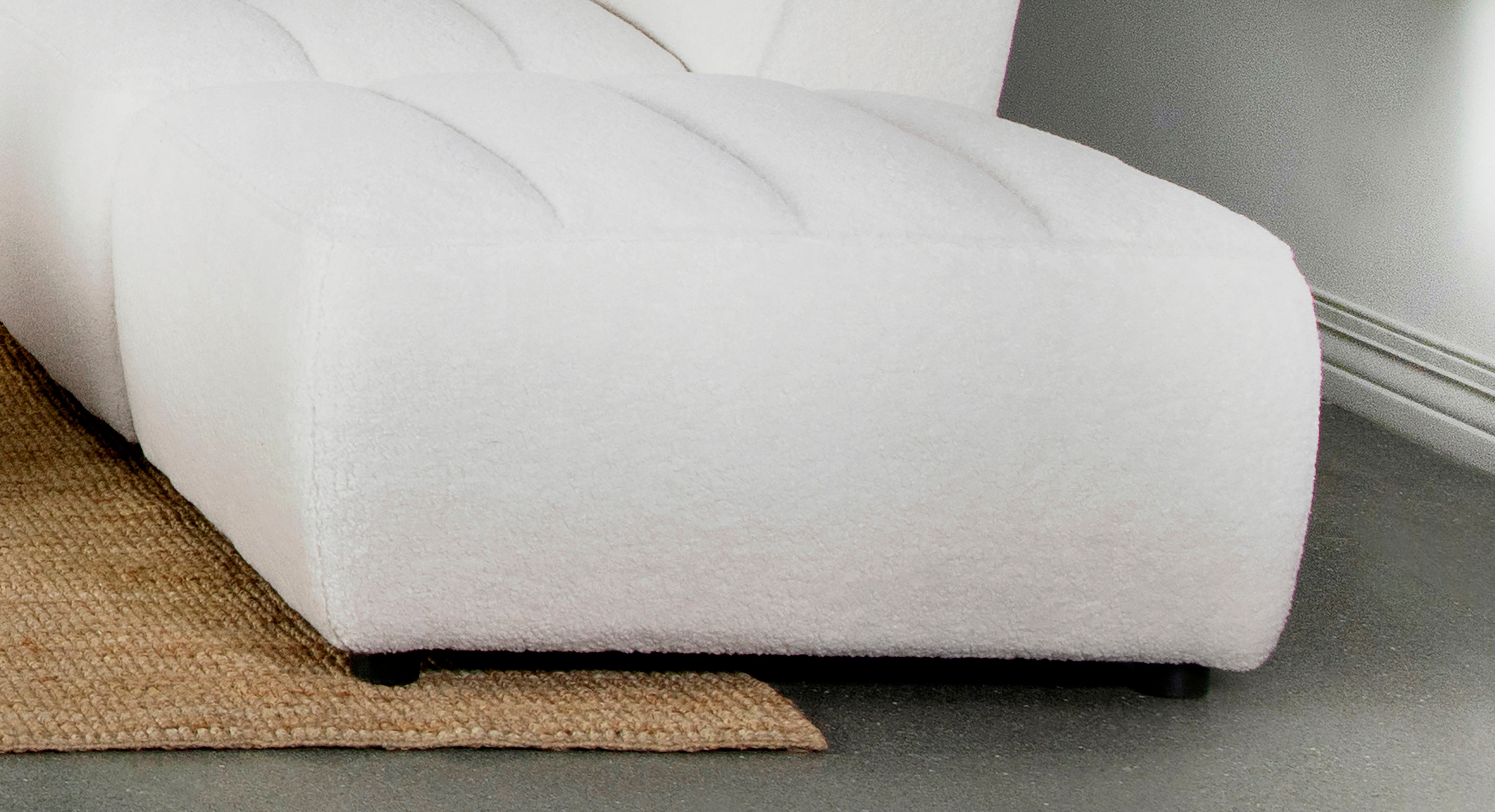 Sunny Square Upholstered Ottoman Natural-CoasterElevations