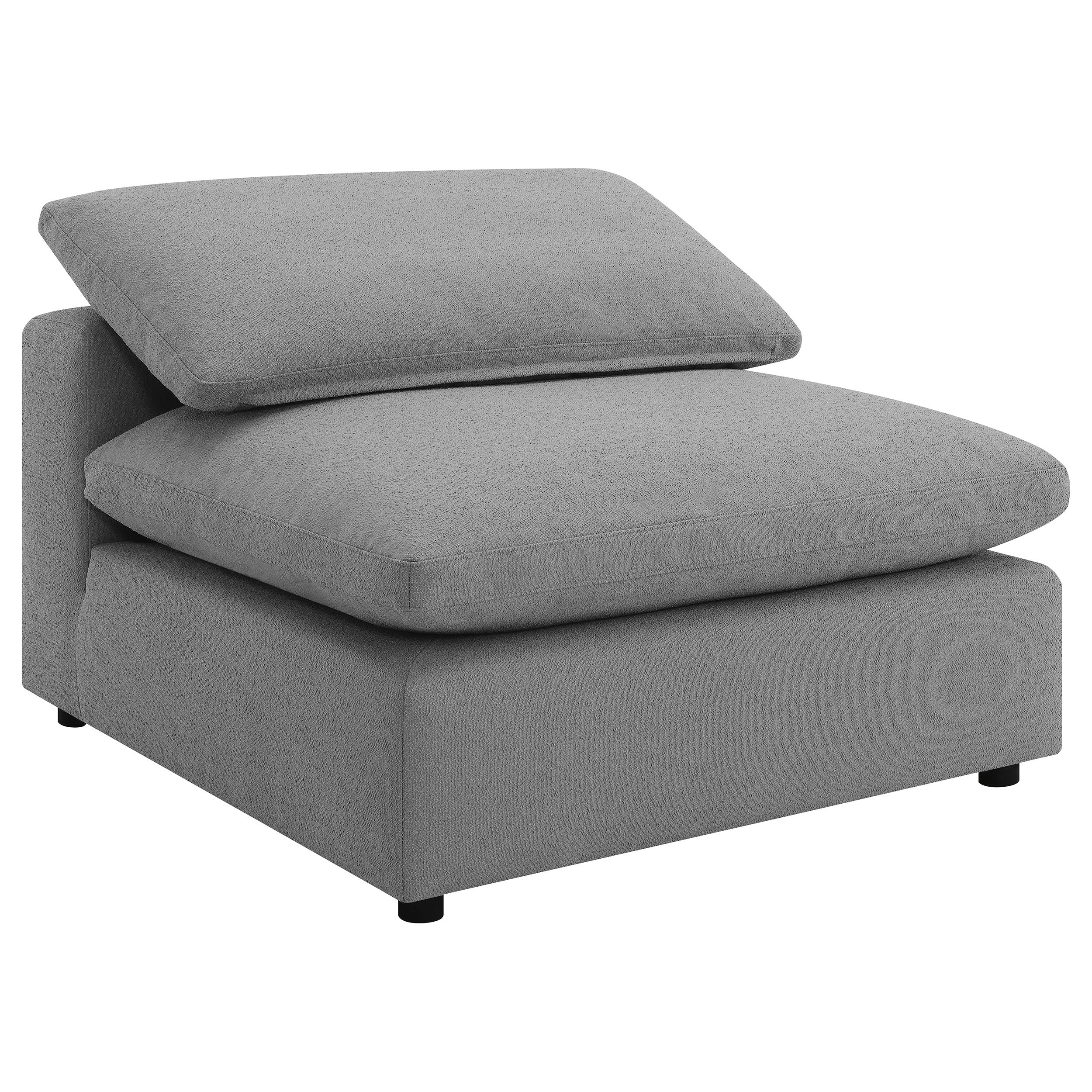 Raleigh Boucle Upholstered Armless Chair Grey-