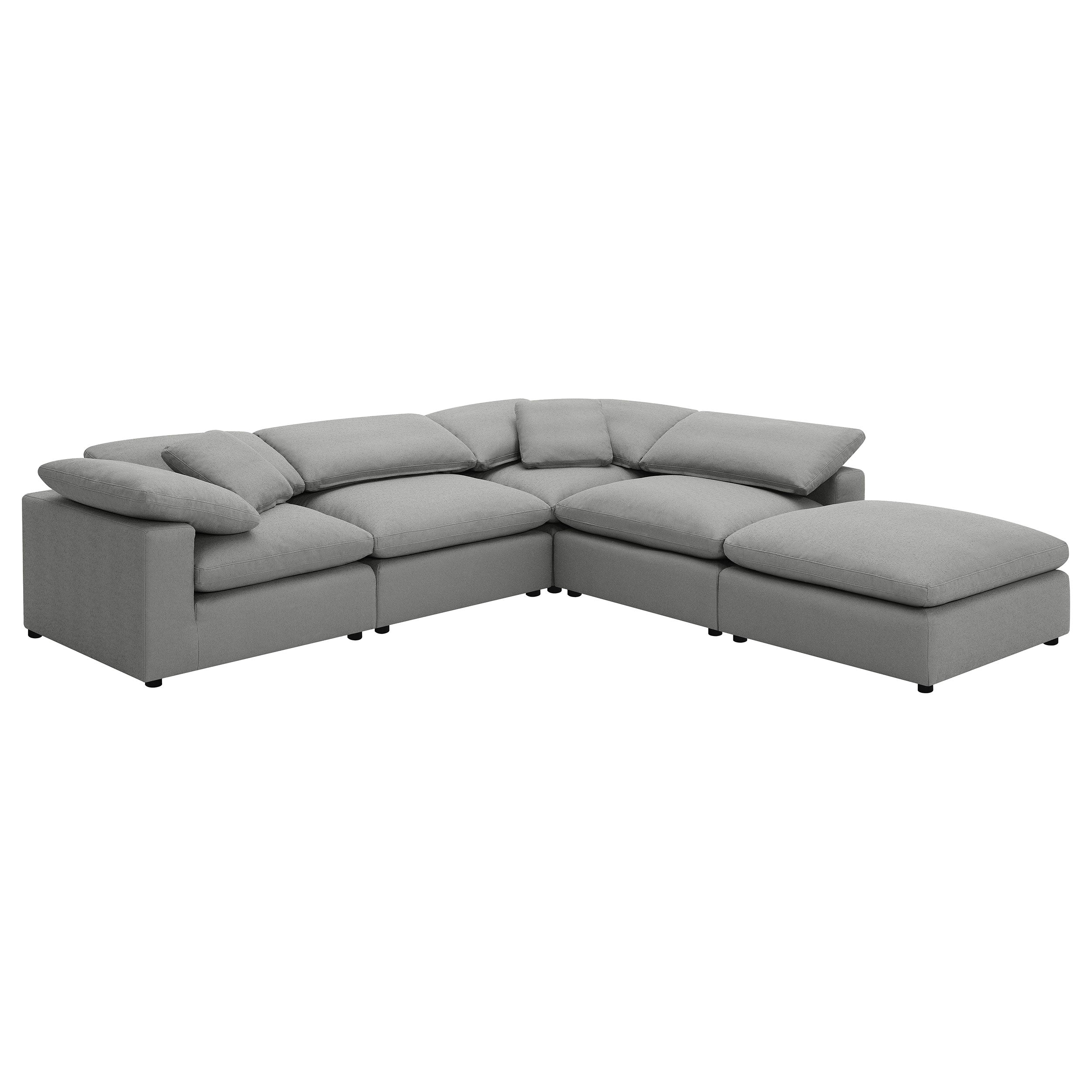 Raleigh Boucle Upholstered Armless Chair Grey-