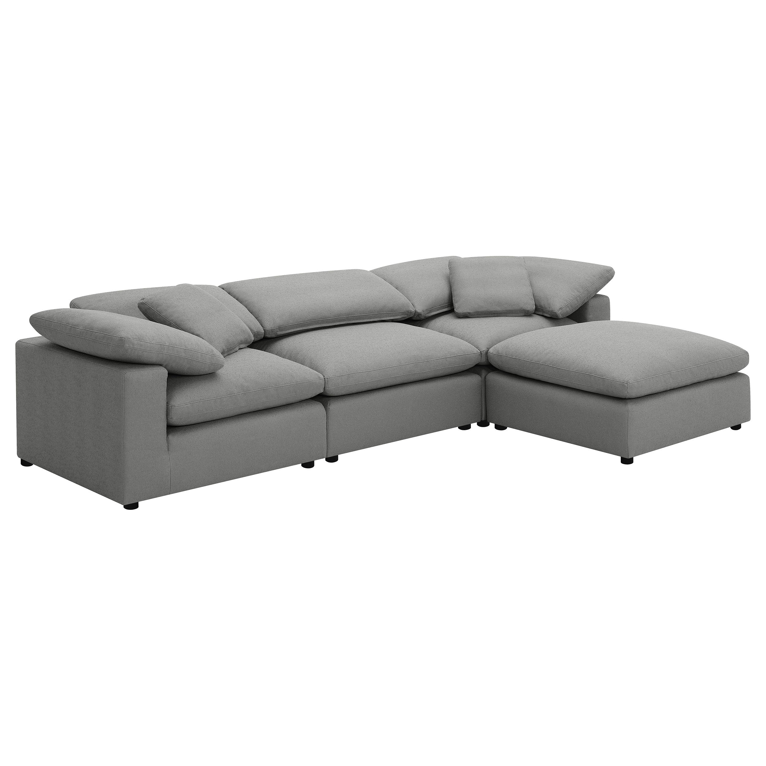Raleigh Boucle Upholstered Armless Chair Grey-