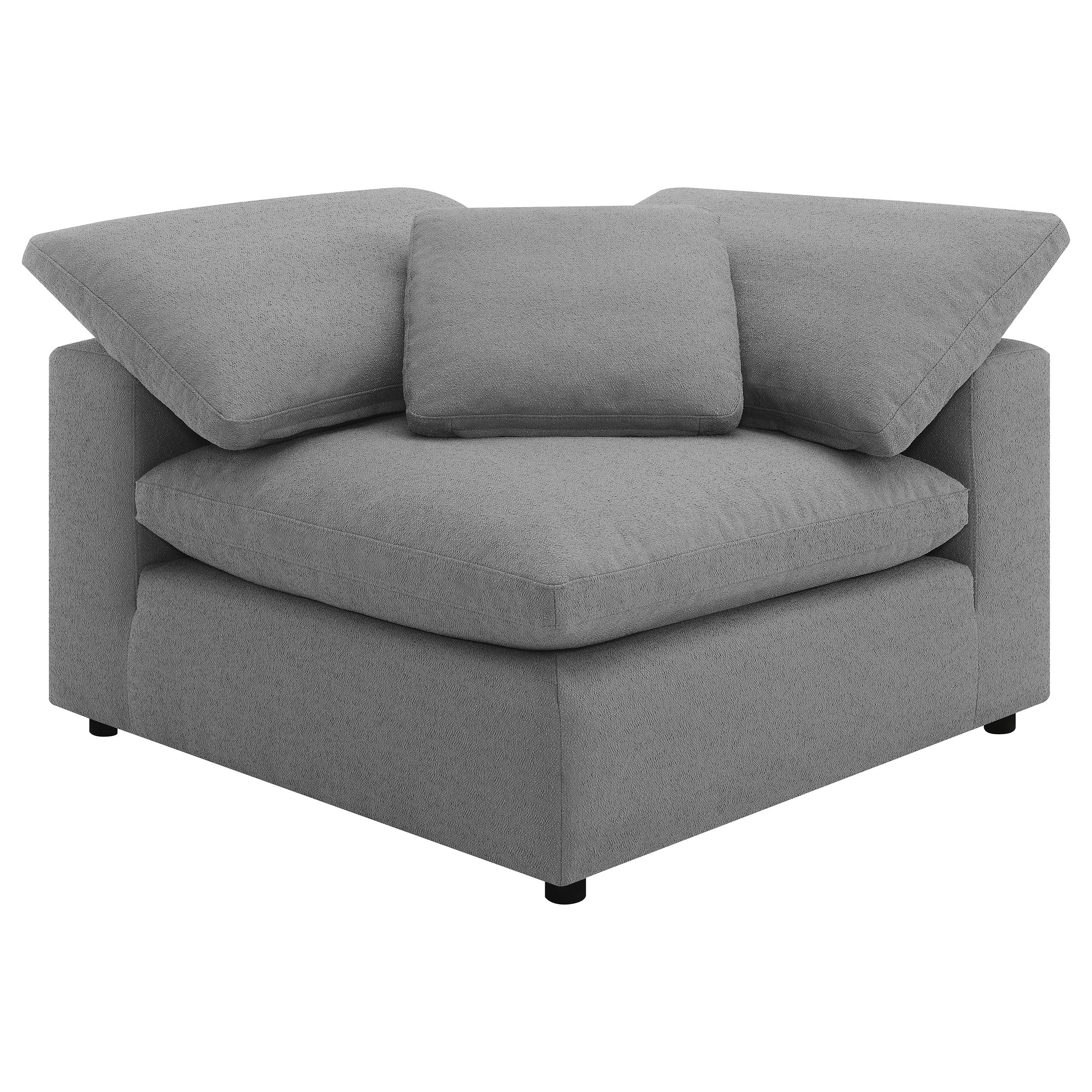 Raleigh Boucle Upholstered Corner Chair Grey-