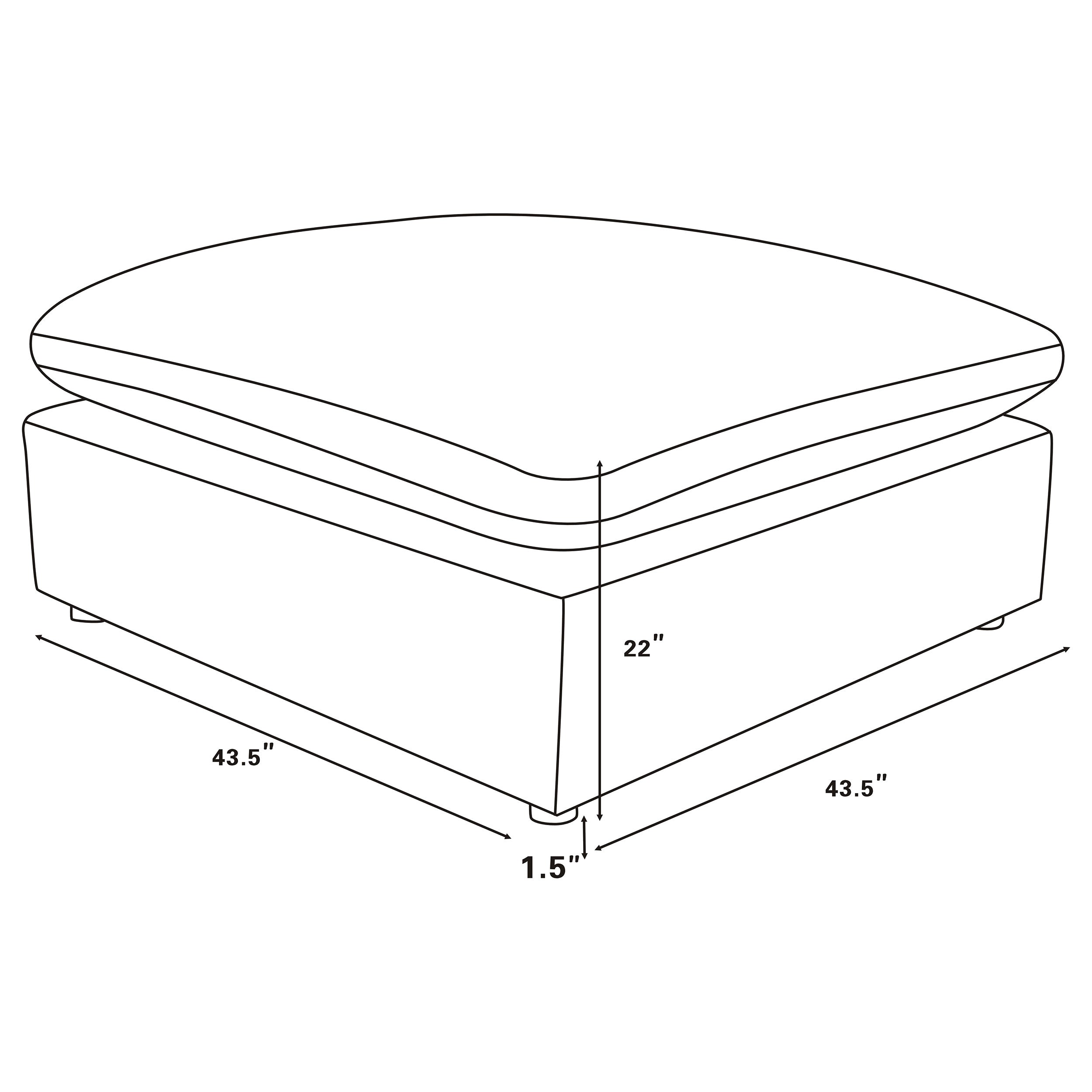Raleigh Boucle Upholstered Ottoman Grey-
