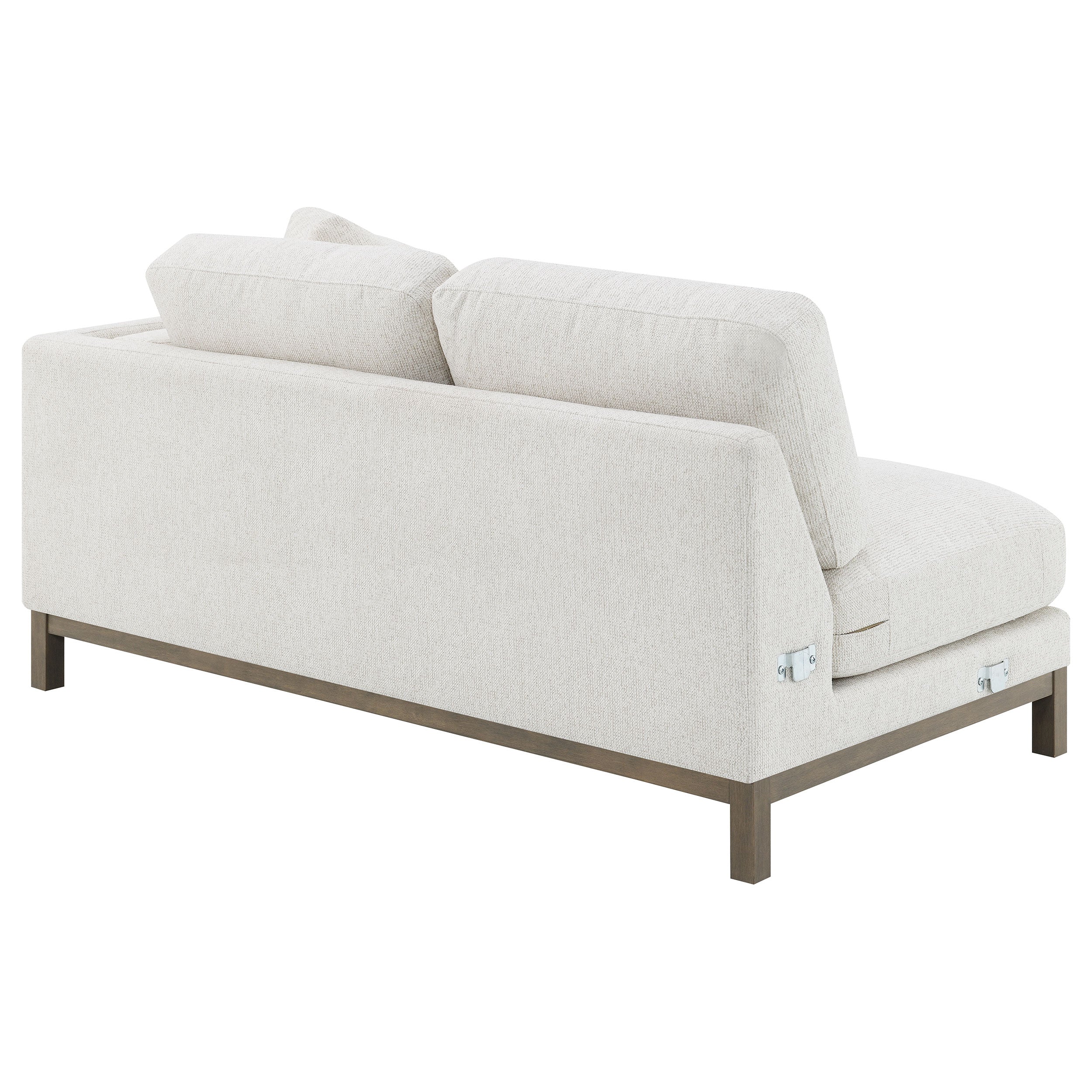 Geneva Boucle Upholstered Sectional Chaise Sofa Sand-