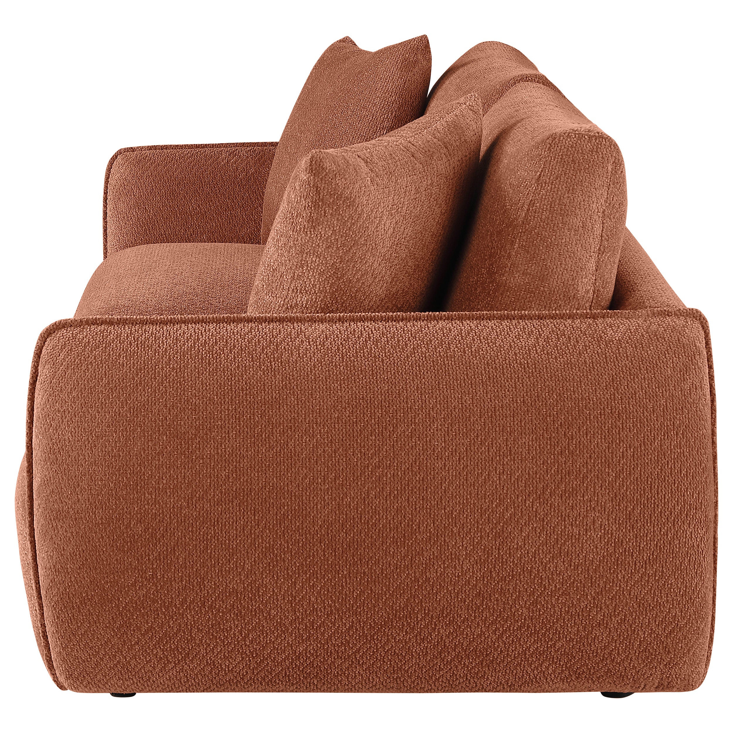 Elysia Chenille Upholstered Modular Lounge Loveseat Coral-