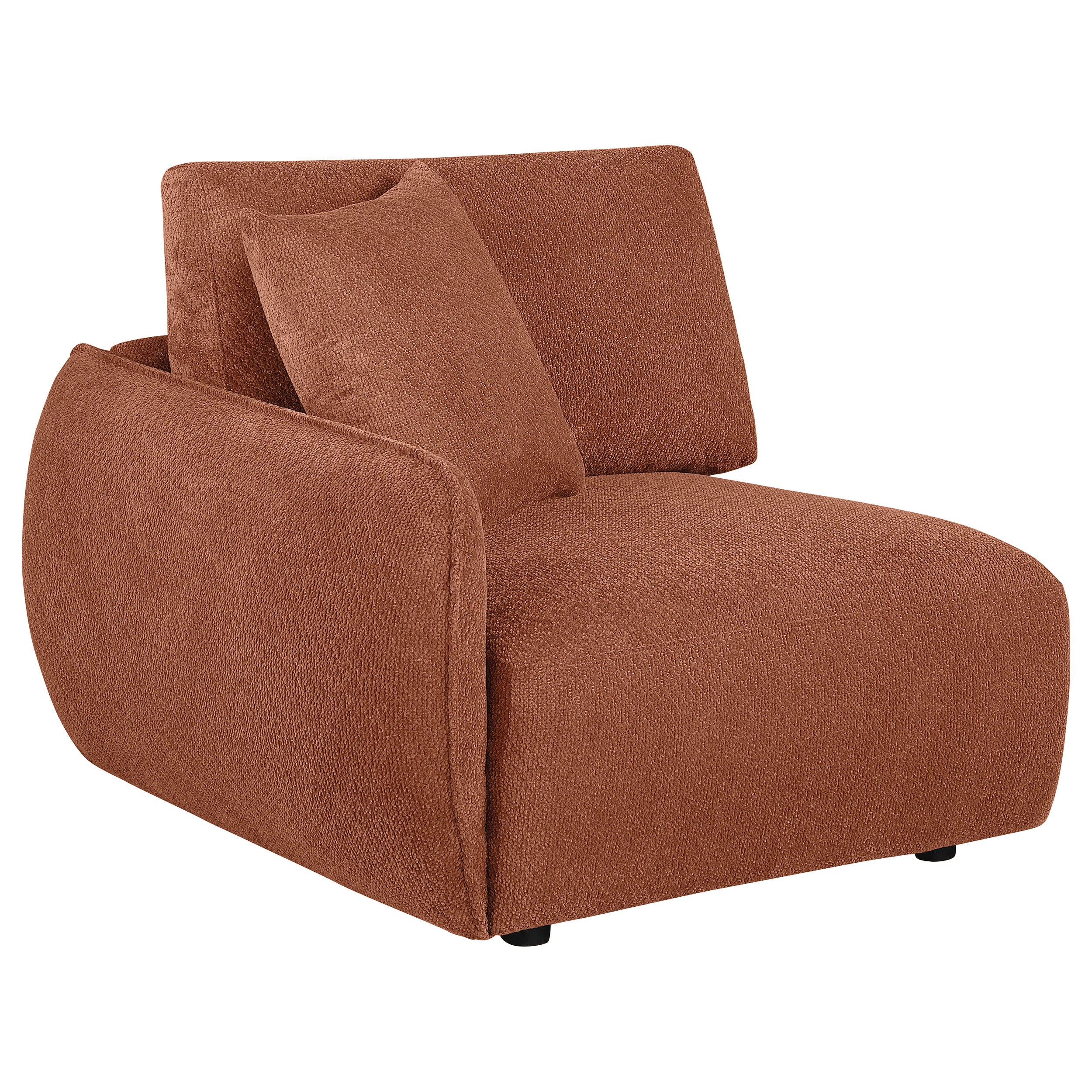 Elysia Chenille Upholstered Modular LAF Chair Coral-