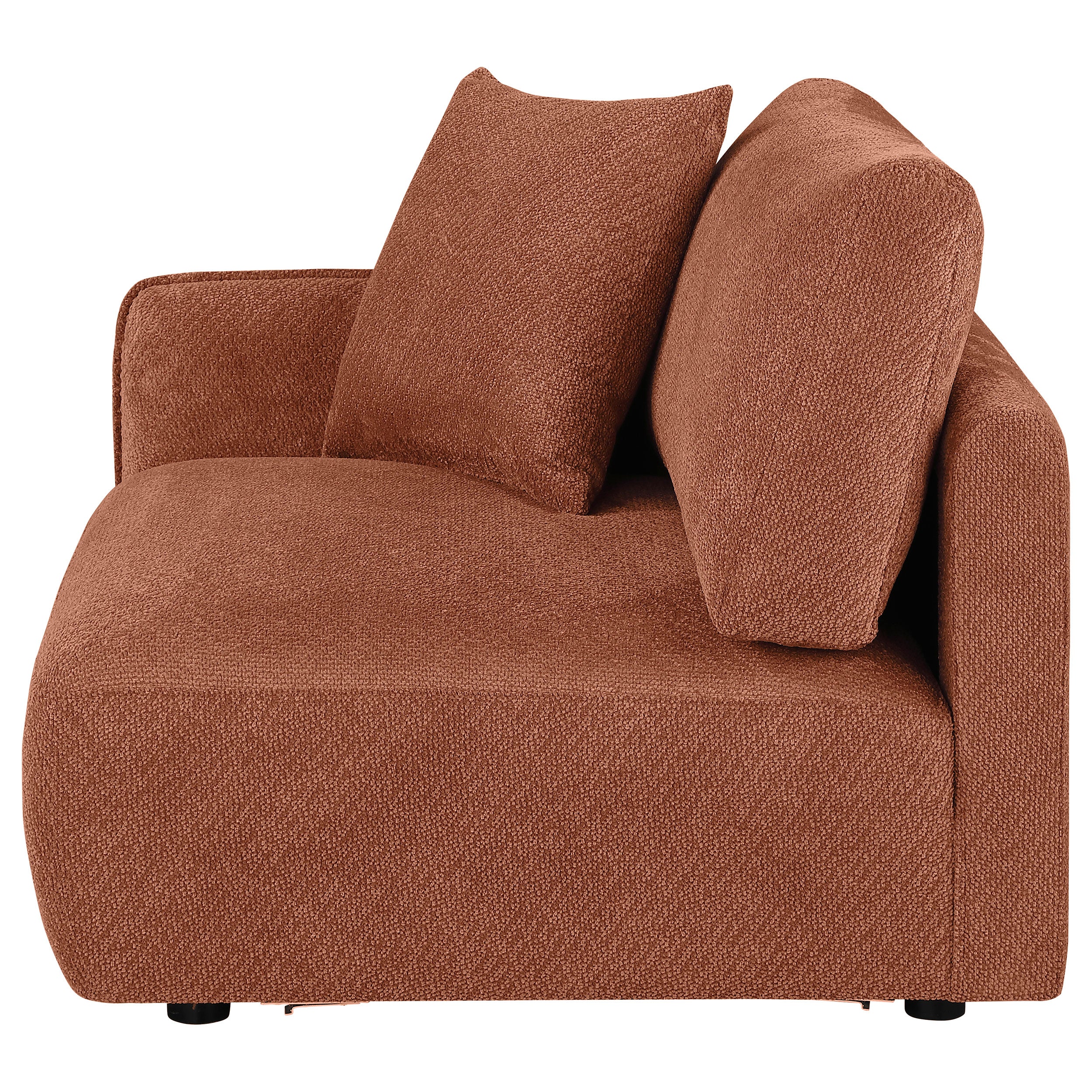 Elysia Chenille Upholstered Modular LAF Chair Coral-
