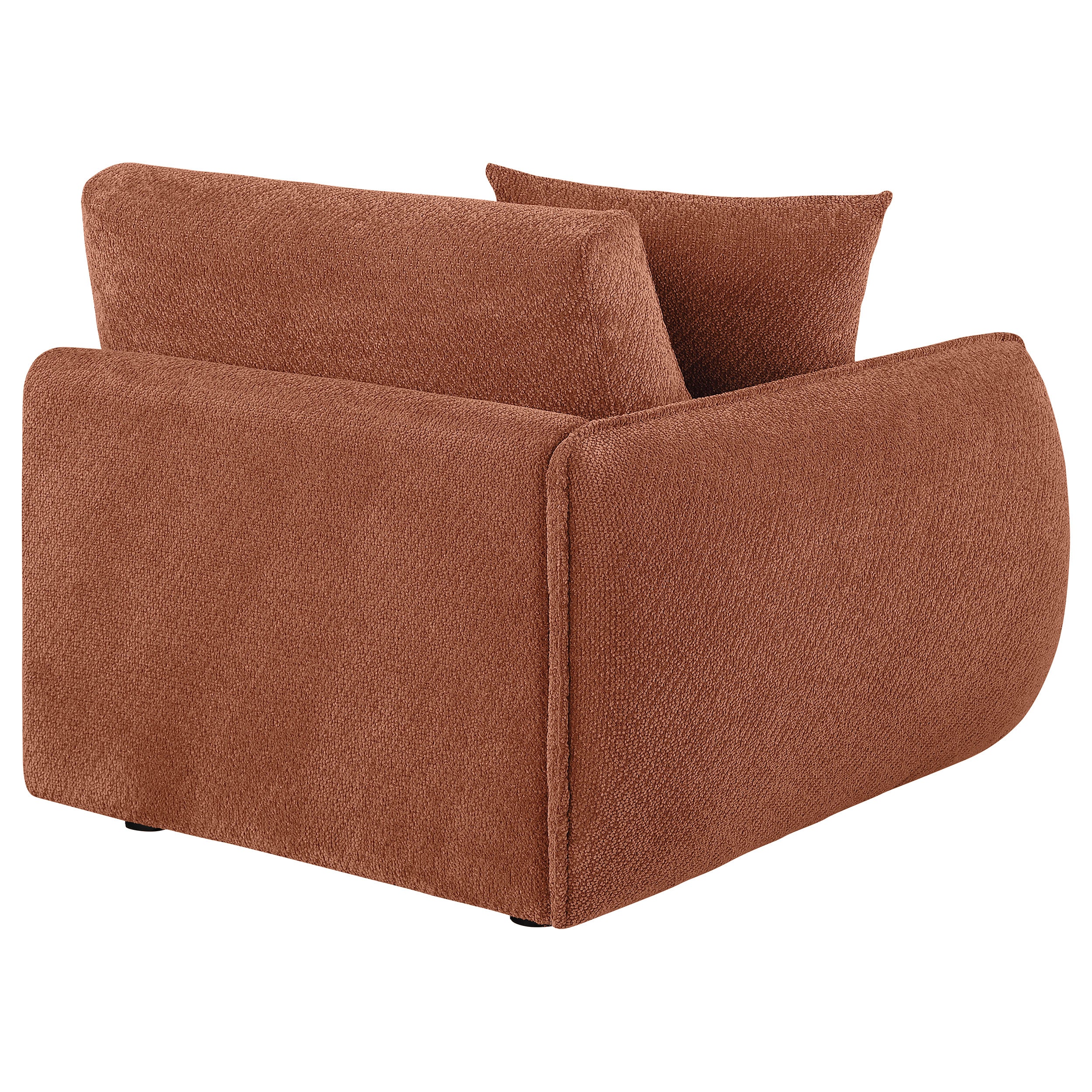 Elysia Chenille Upholstered Modular LAF Chair Coral-