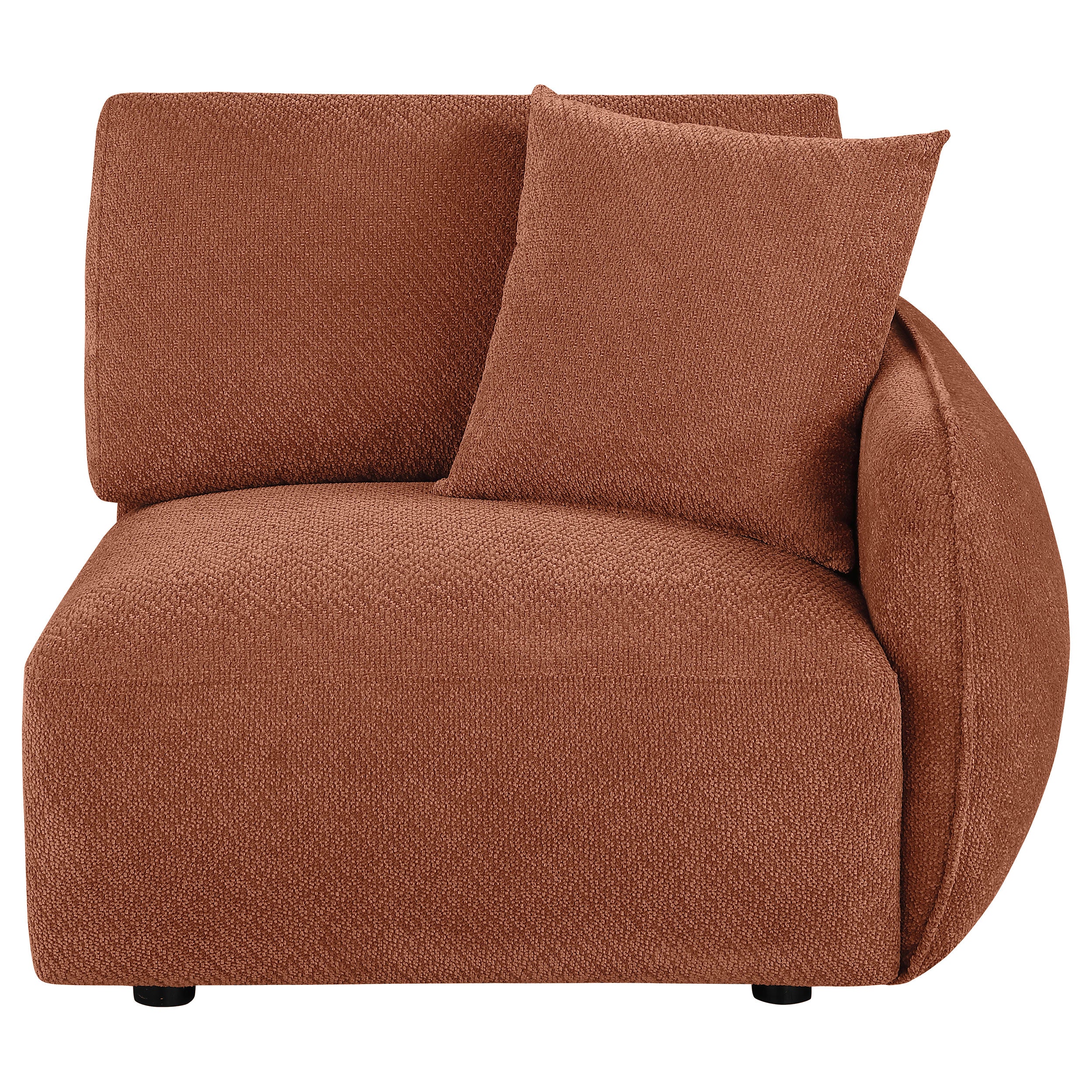 Elysia Chenille Upholstered Modular RAF Chair Coral-