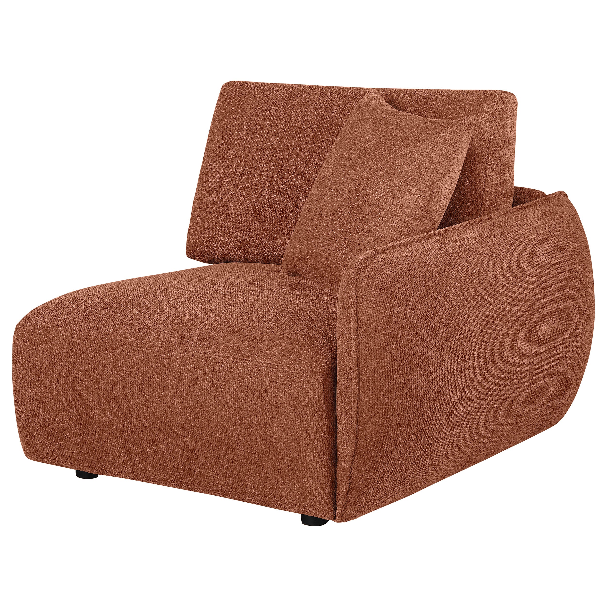 Elysia Chenille Upholstered Modular RAF Chair Coral-