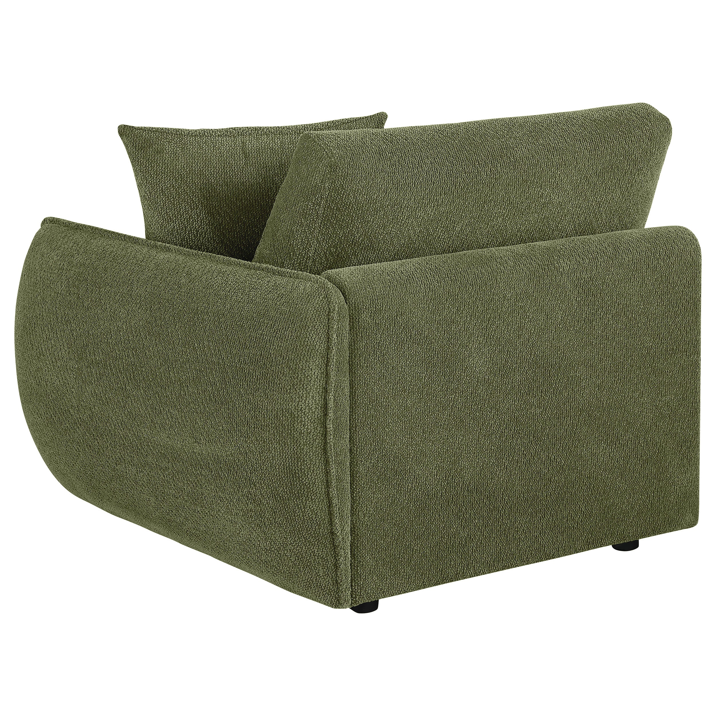 Elysia Chenille Upholstered Modular RAF Chair Green-