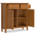 Warm Shaker Solid Wood Entryway Storage Cabinet