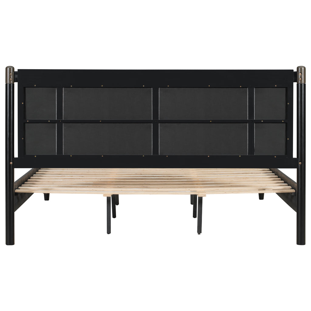 Solid Wood King Bed - Heavy Duty Support