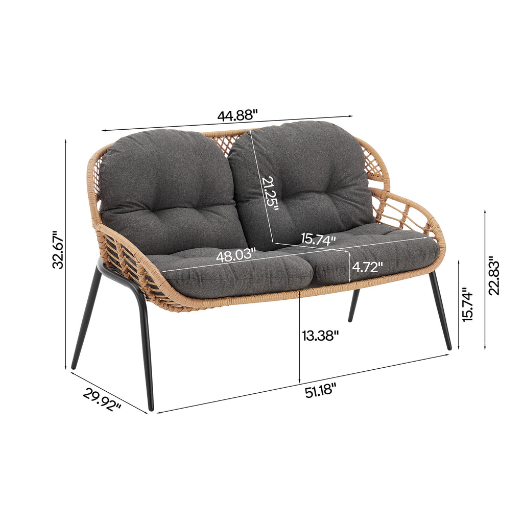 Pine 4-Piece Conversation Set