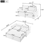 55.9" Convertible Sofa Bed Loveseat