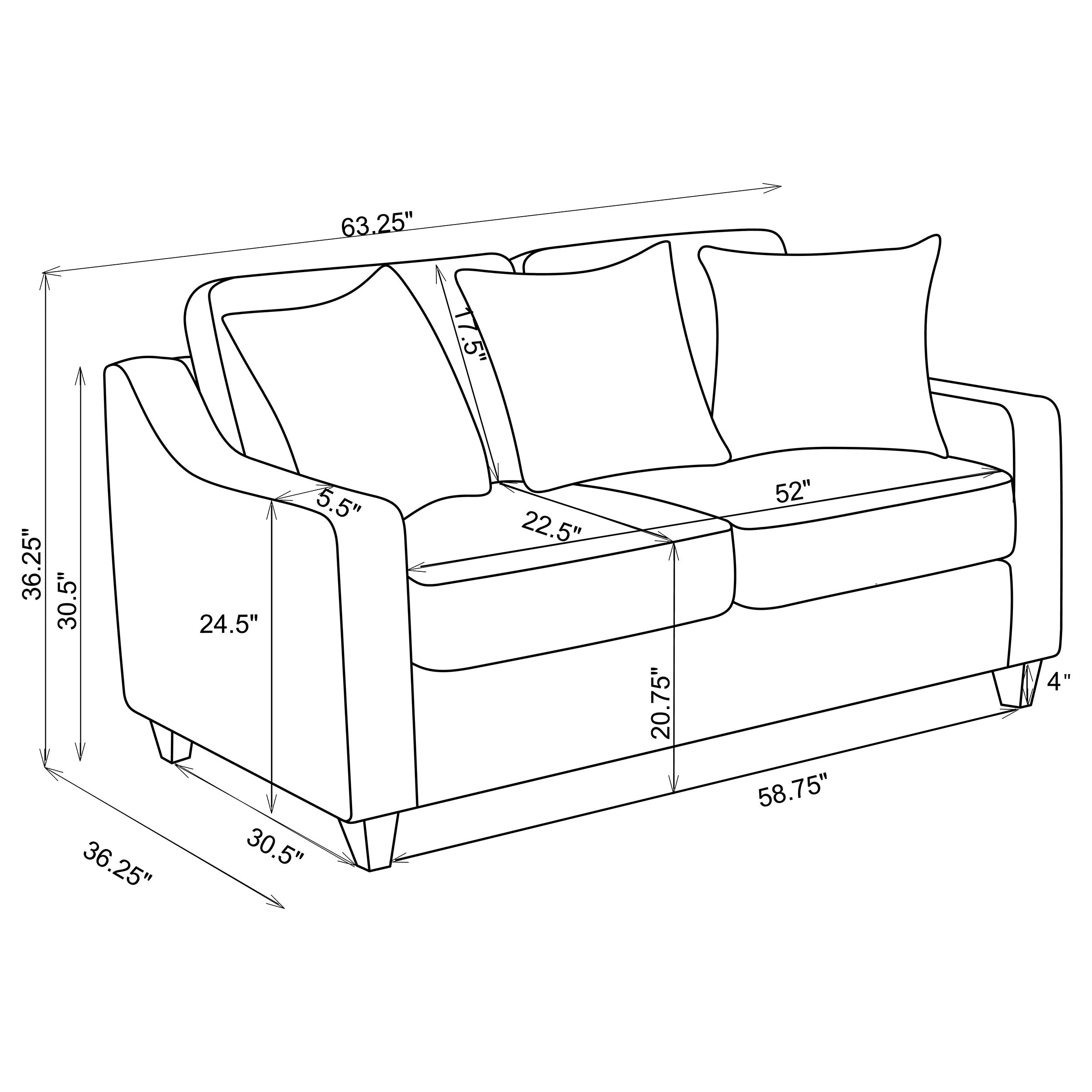 Christine Upholstered Sloped Arm Loveseat Beige-CoasterElevations