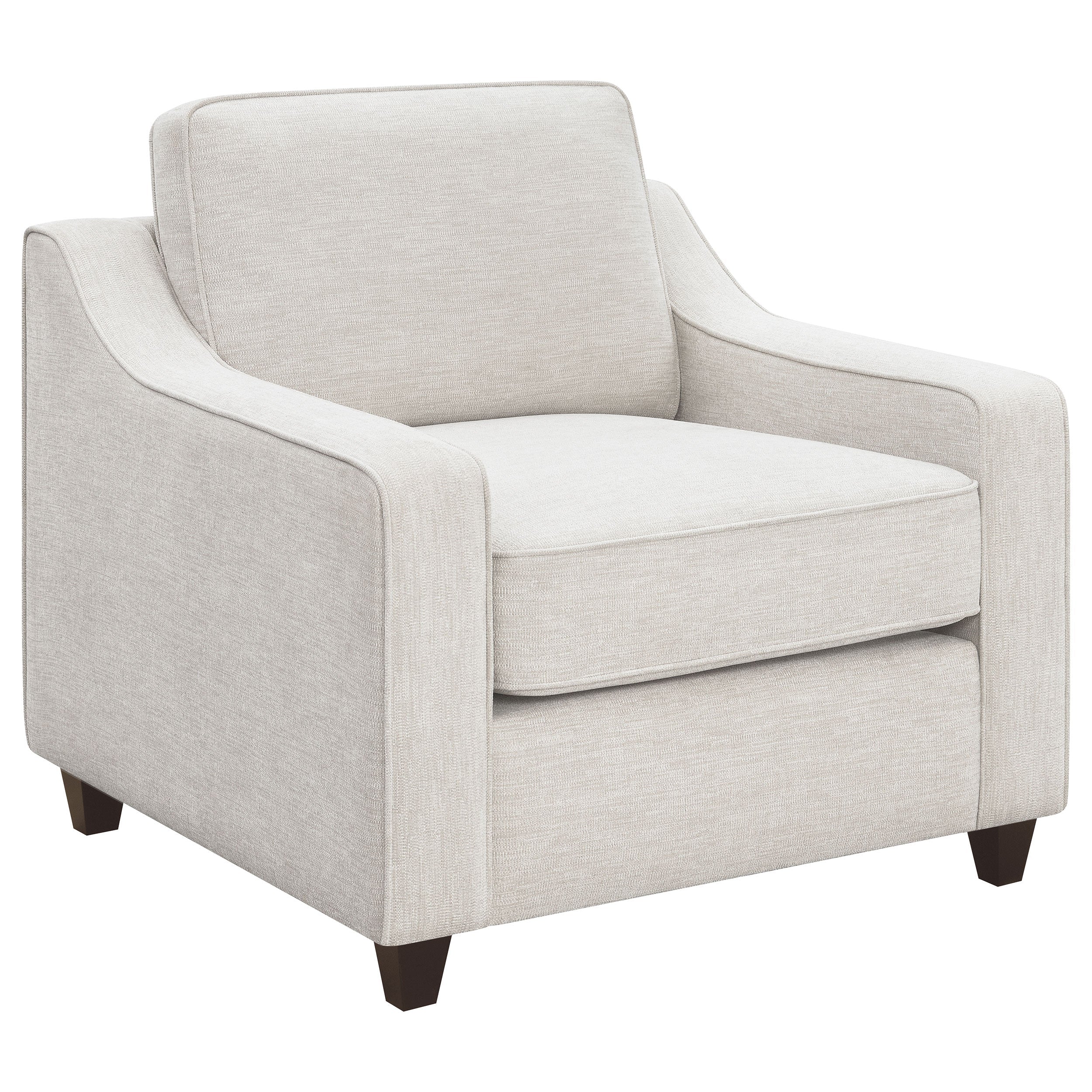 Christine Upholstered Sloped Arm Accent Chair Beige-CoasterElevations