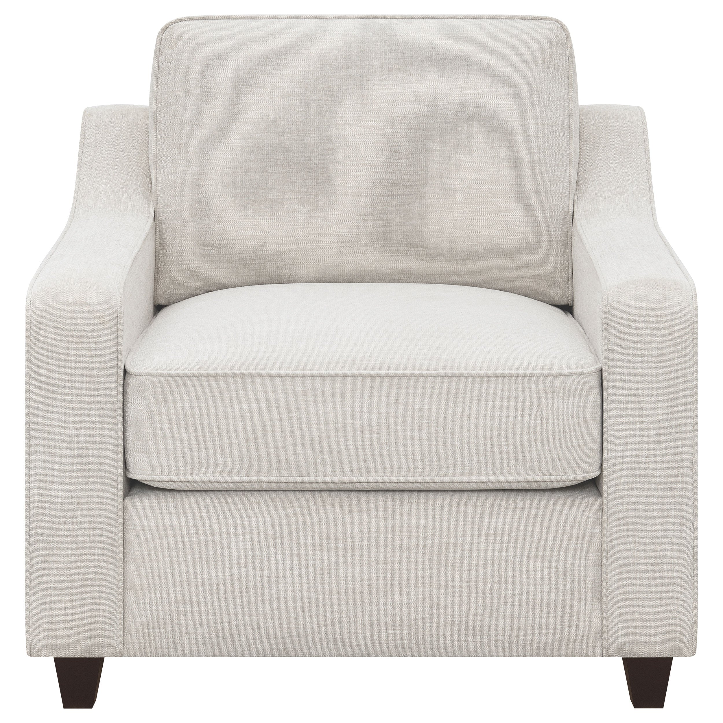 Christine Upholstered Sloped Arm Accent Chair Beige-CoasterElevations