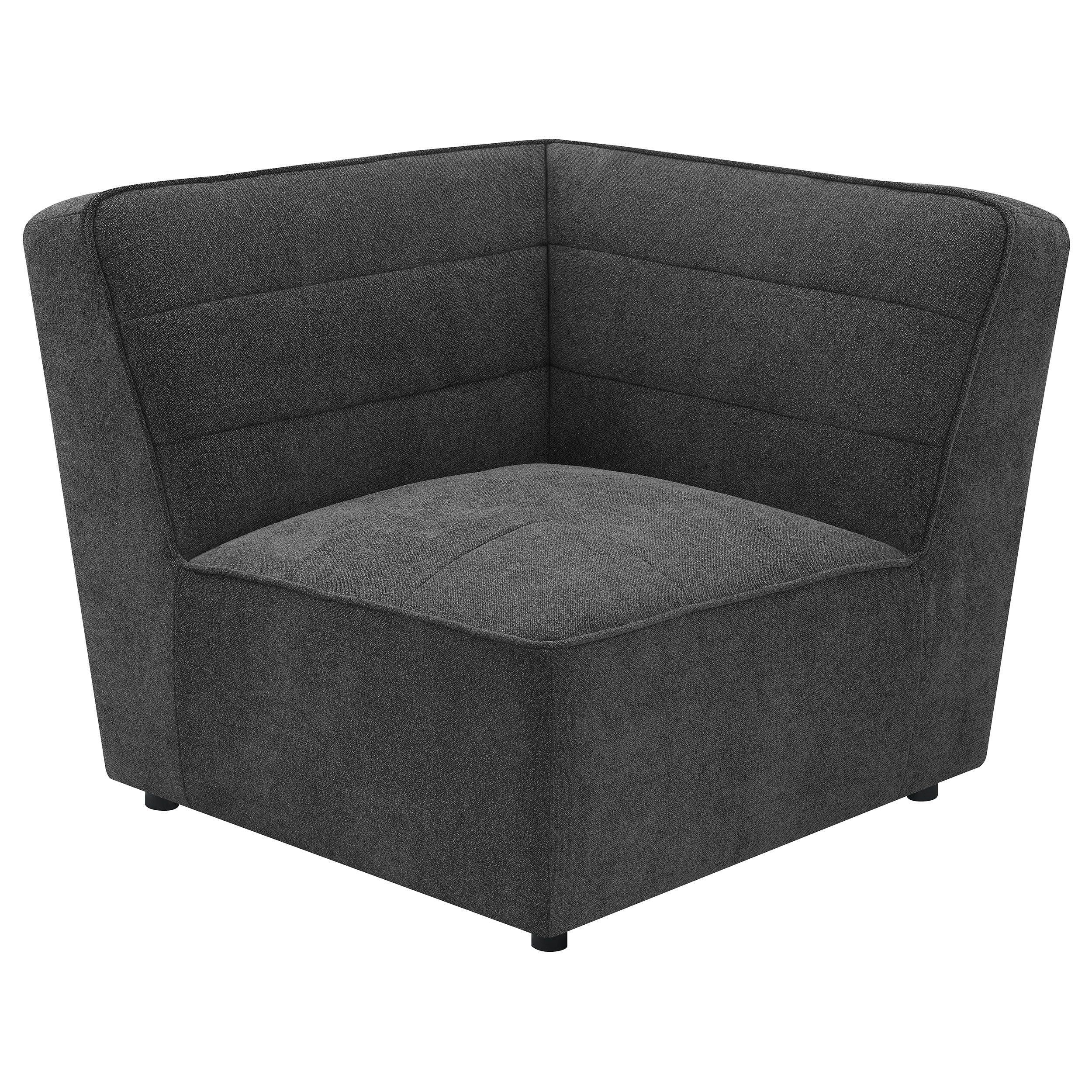 Sunny Upholstered Corner Chair Dark Charcoal-