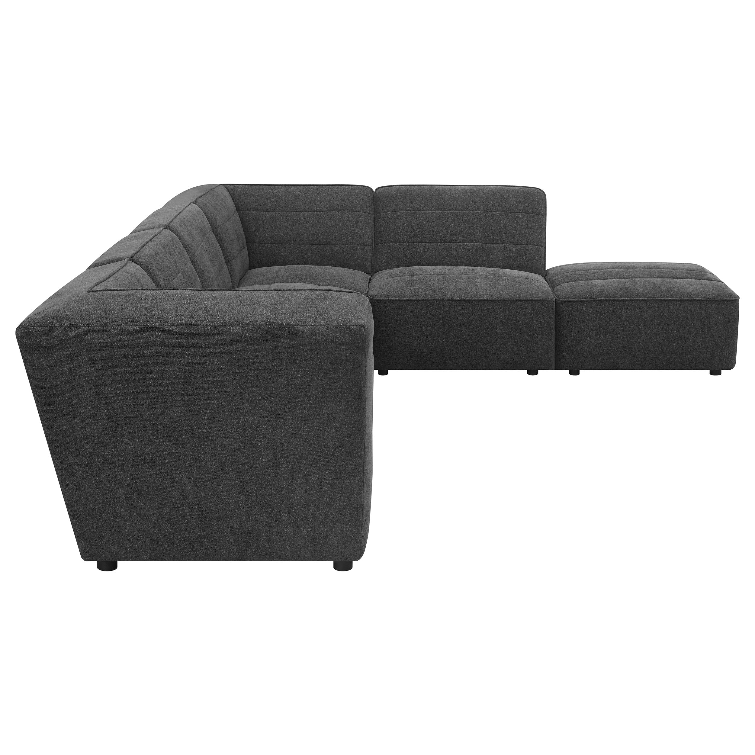 Sunny Upholstered Corner Chair Dark Charcoal-