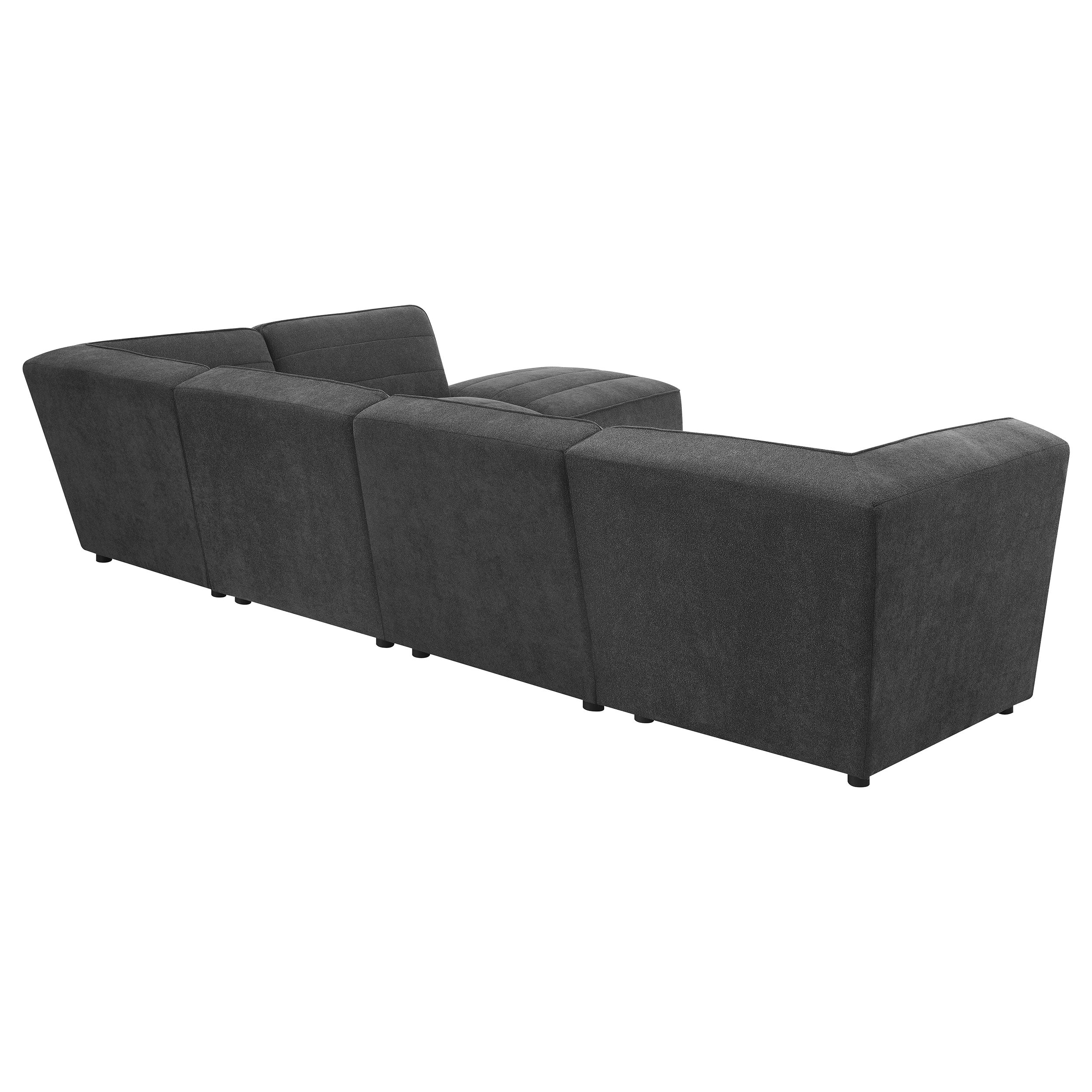 Sunny Upholstered Corner Chair Dark Charcoal-