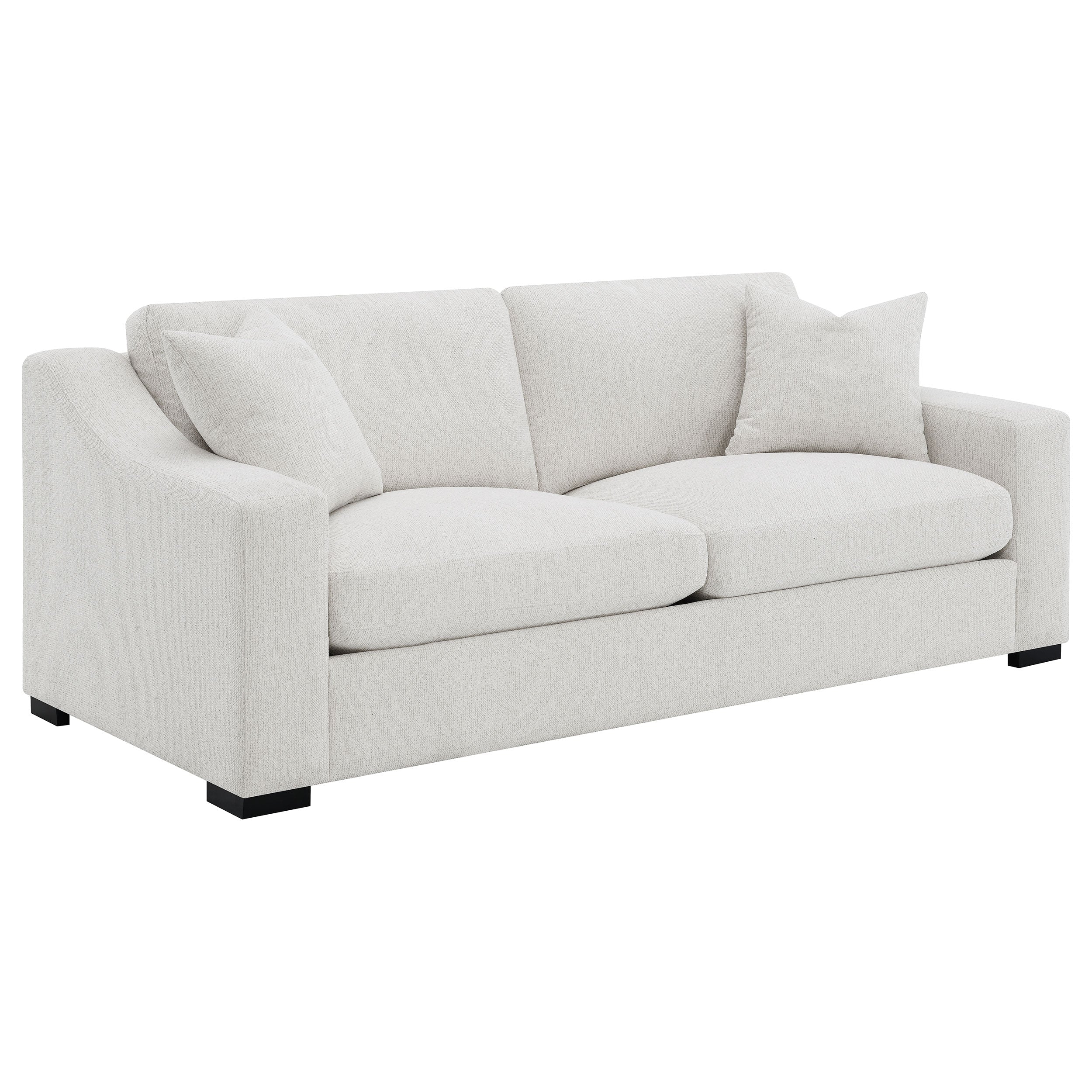 Ashlyn Fabric Upholstered Track Arm Sofa Sand-
