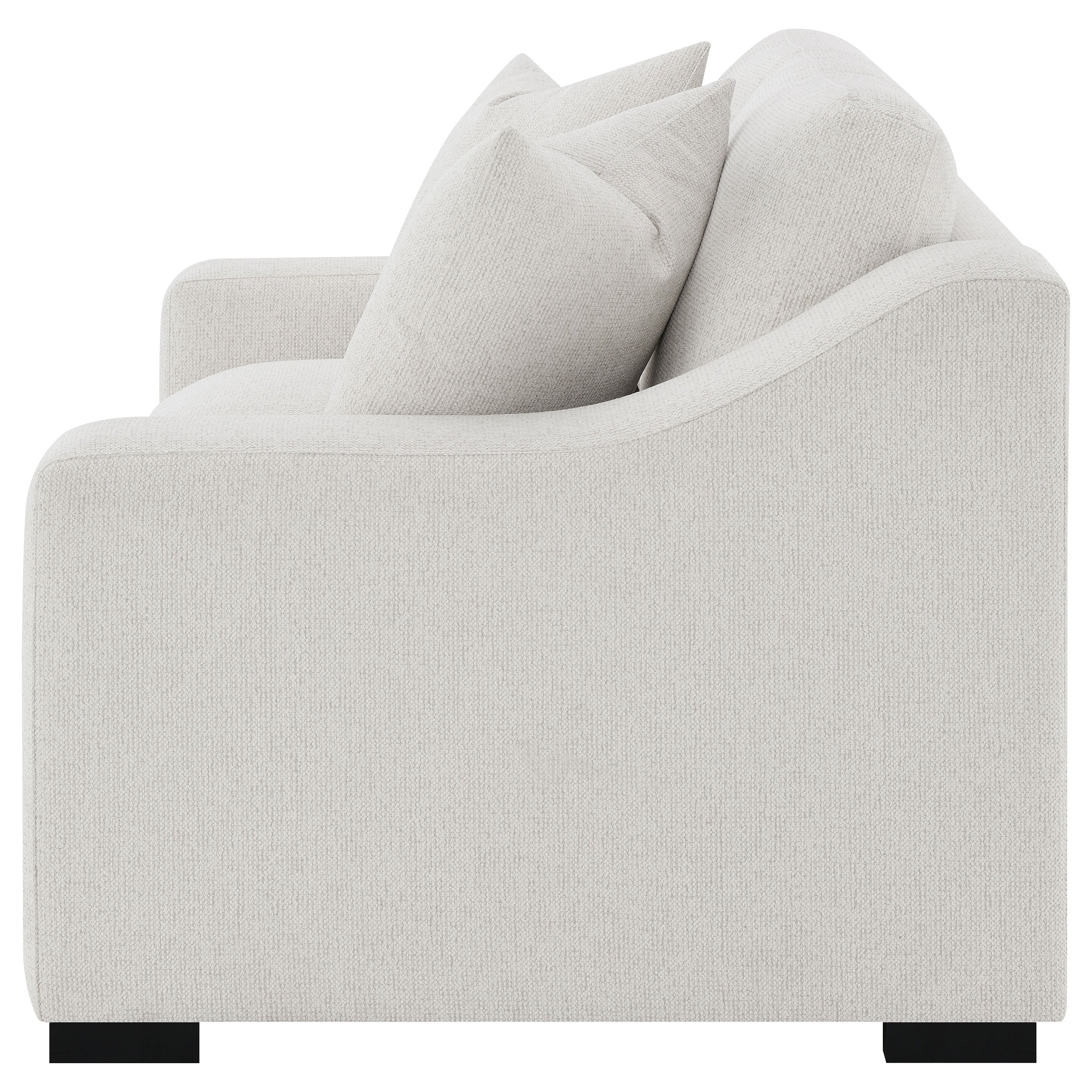 Ashlyn Fabric Upholstered Track Arm Loveseat Sand-