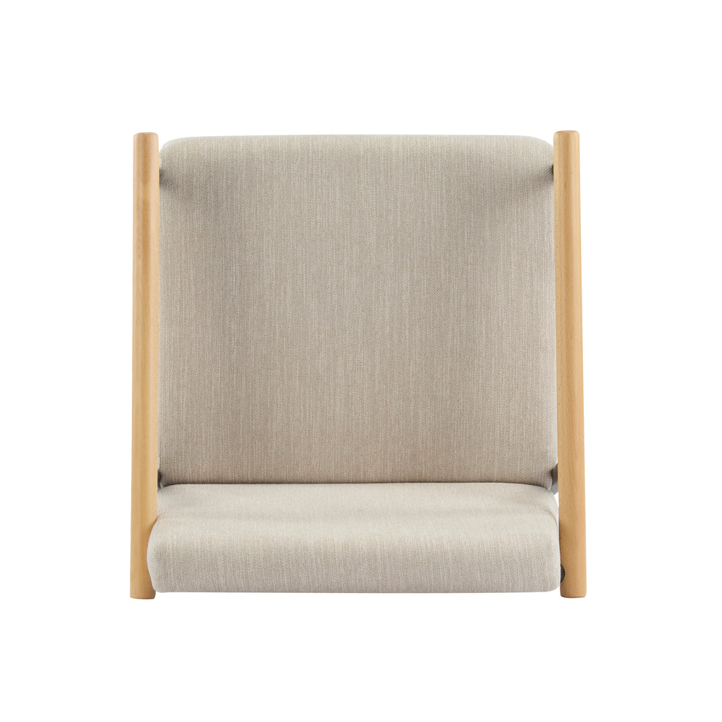 Counter Stool with Iron Frame - Set of 2 - Espresso + Beige