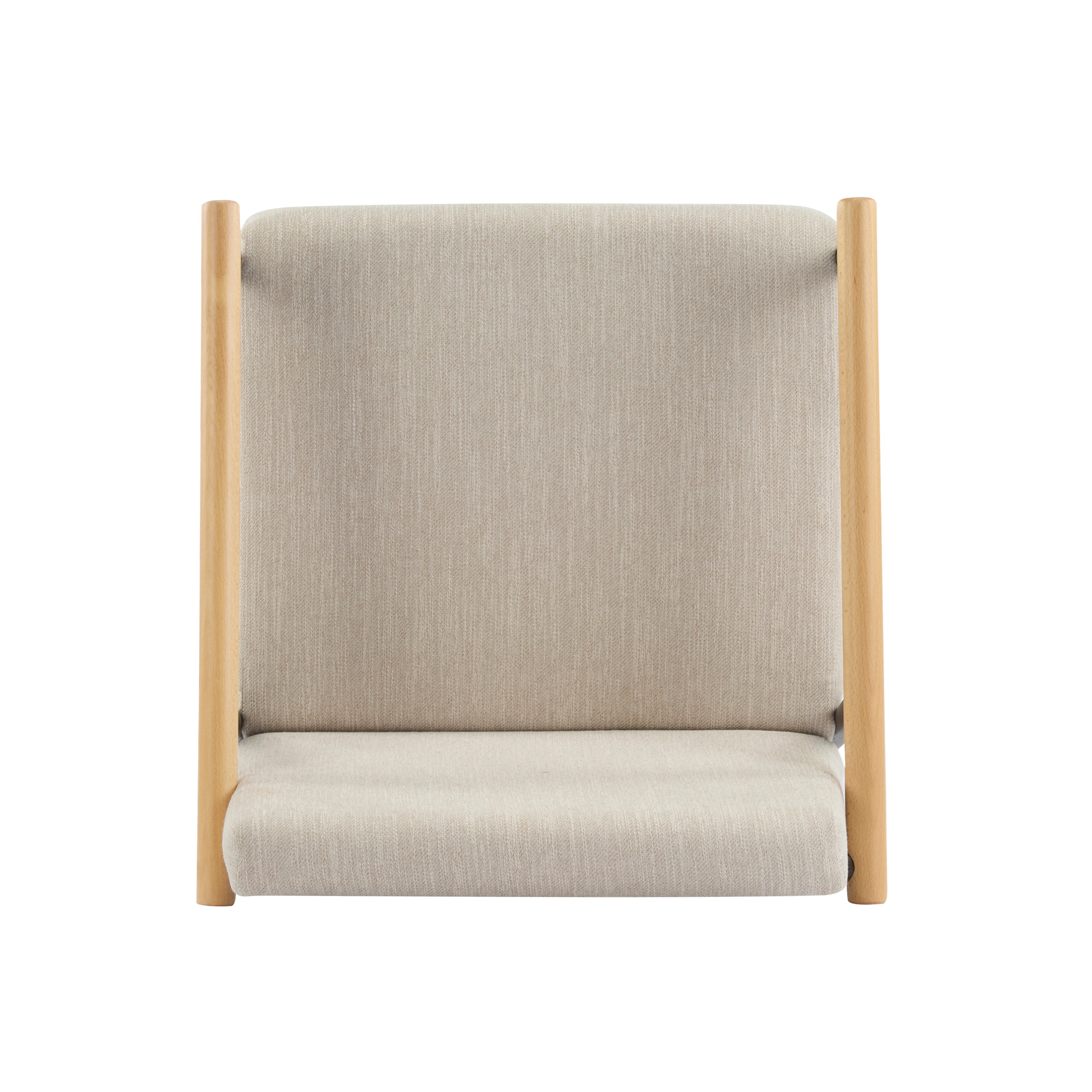 Counter Stool with Iron Frame - Set of 2 - Espresso + Beige