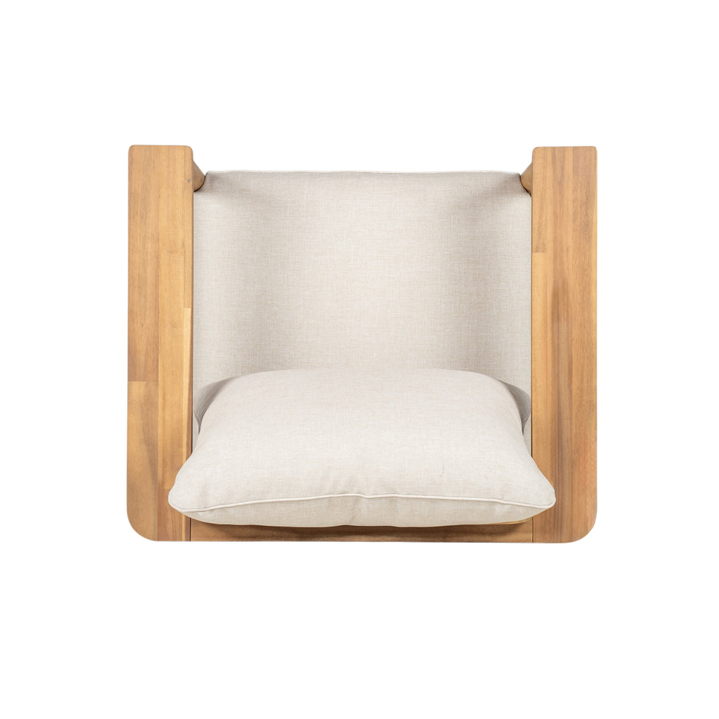 Terassi Outdoor Acacia Wood Lounge Chair, Set of 2