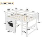 Twin Size Loft Bed With Playful Sliding Chalkboard