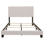 Ivory Queen Bed with Nailhead Trim