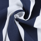 2 Pack Outdoor Pillow Covers - Navy Blue/White Striped