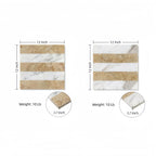 12x12 White Gold Waterjet Polished Marble Tiles Set