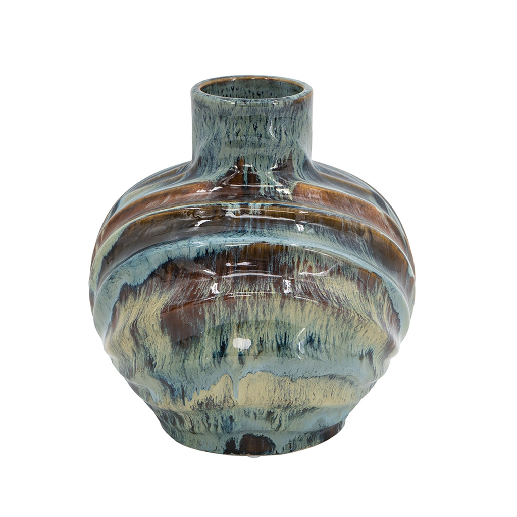 Ceramic Decorative Vase - Blue and White