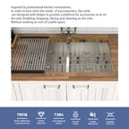 Undermount Double Bowl Kitchen Sink (50/50) in 16 Gauge Stainless Steel