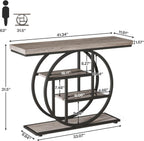 41.3" Industrial Console Table, 4-Tier