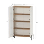 Abbey 32" Tempered Glass Bookcase Cabinet