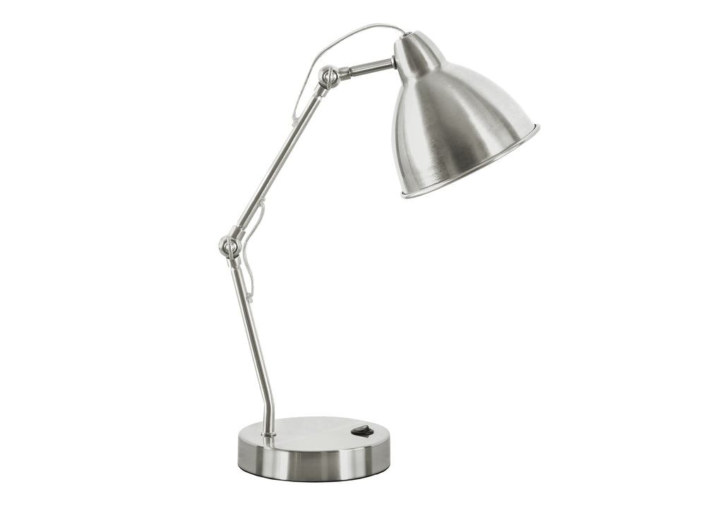 Modern Nickel Table Lamp with USB Port