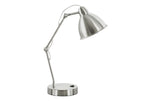 Modern Nickel Table Lamp with USB Port