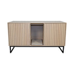 Modern Wooden Cat House with Scratching Mat