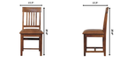 Solid Wood Leather Slatted Dining Chair