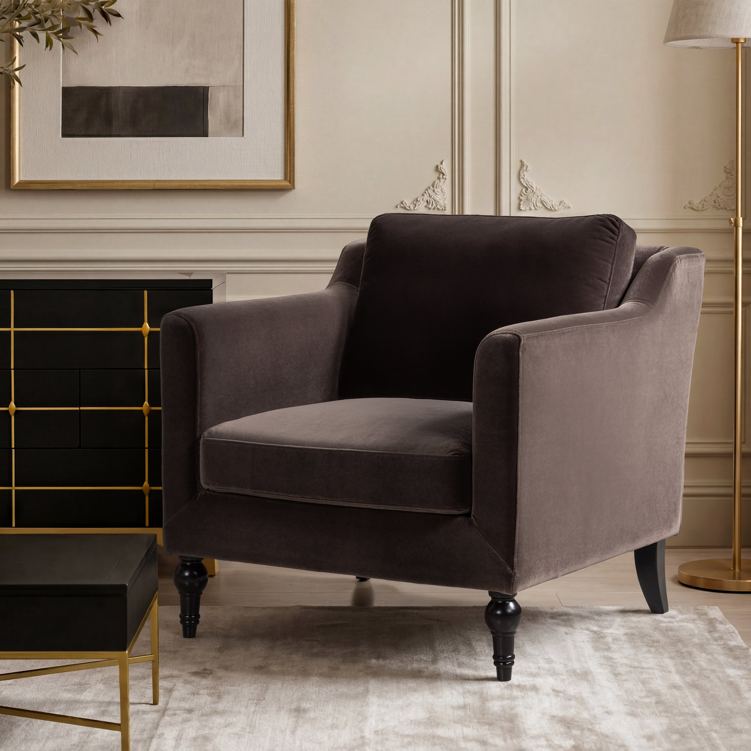 Josephine 33" Upholstered Accent Chair - Deep