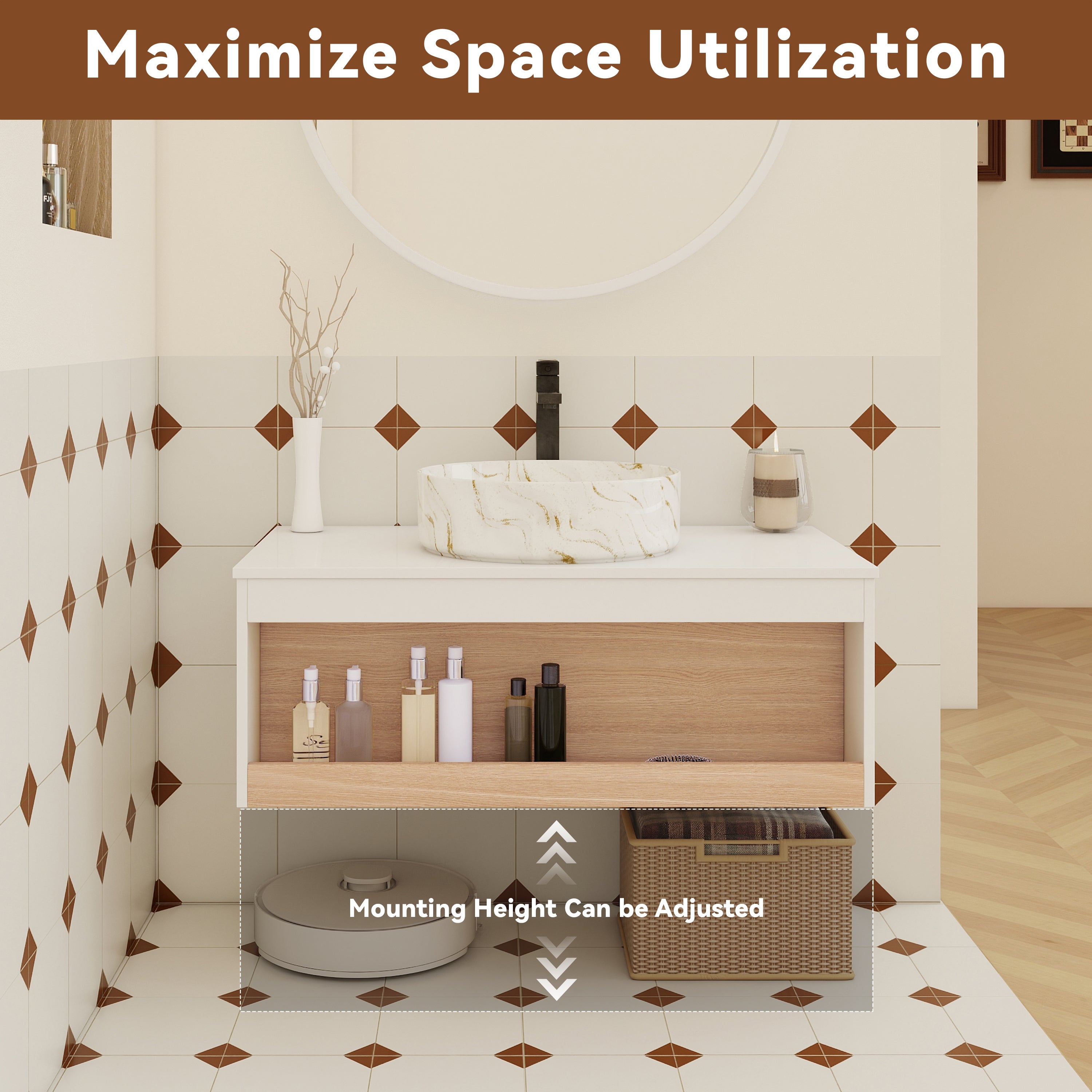 36" Floating Bathroom Vanity